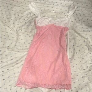 Lucy in the Sky Pink and White Chemise